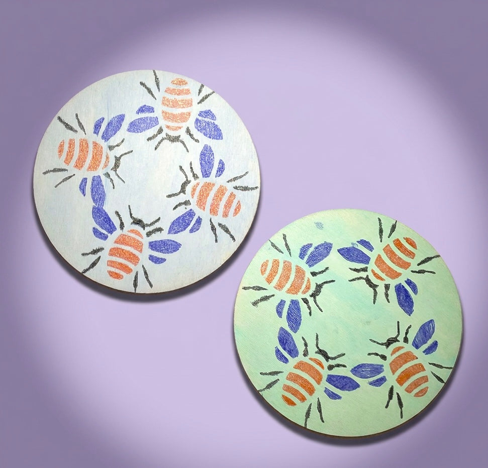 Bumblebee coasters