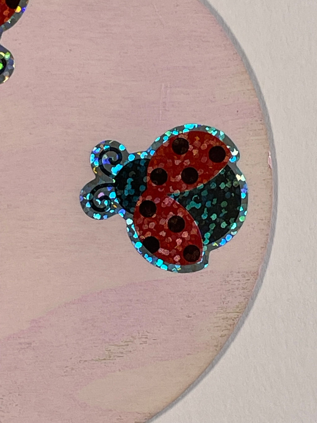 Pink ladybird coaster