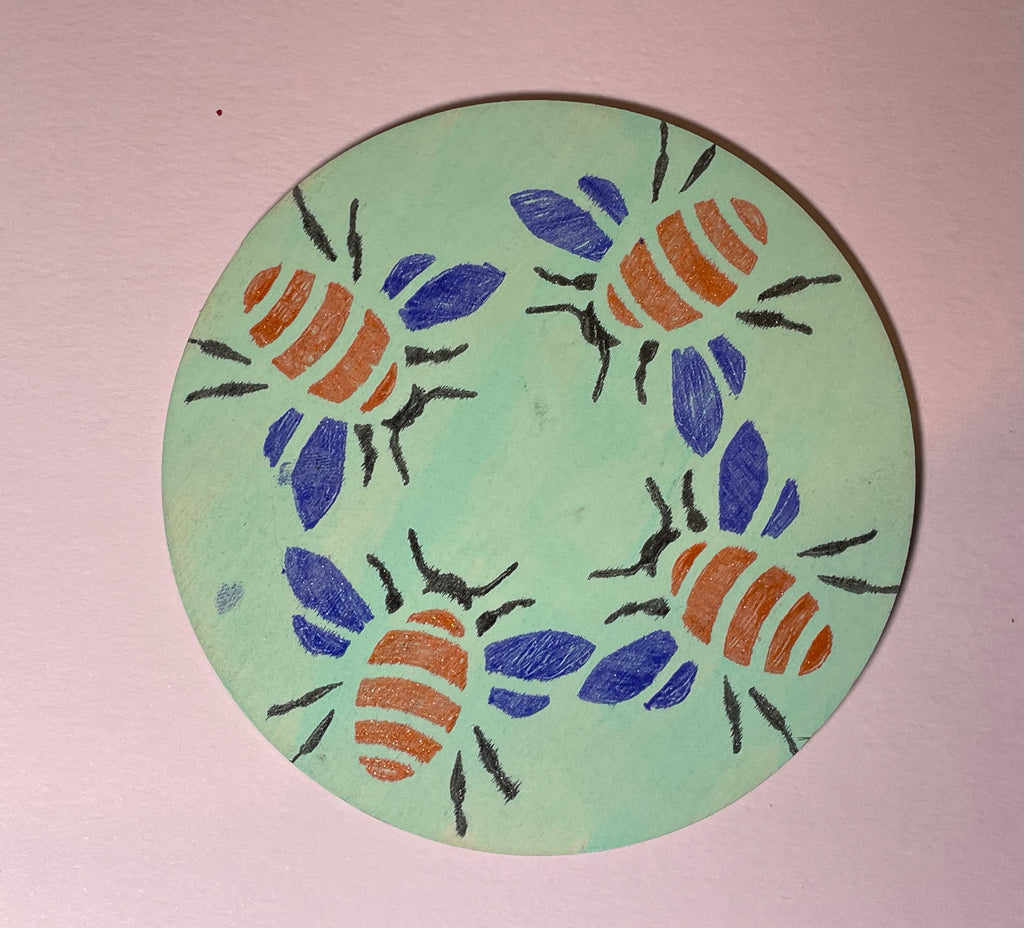 Bumblebee coasters