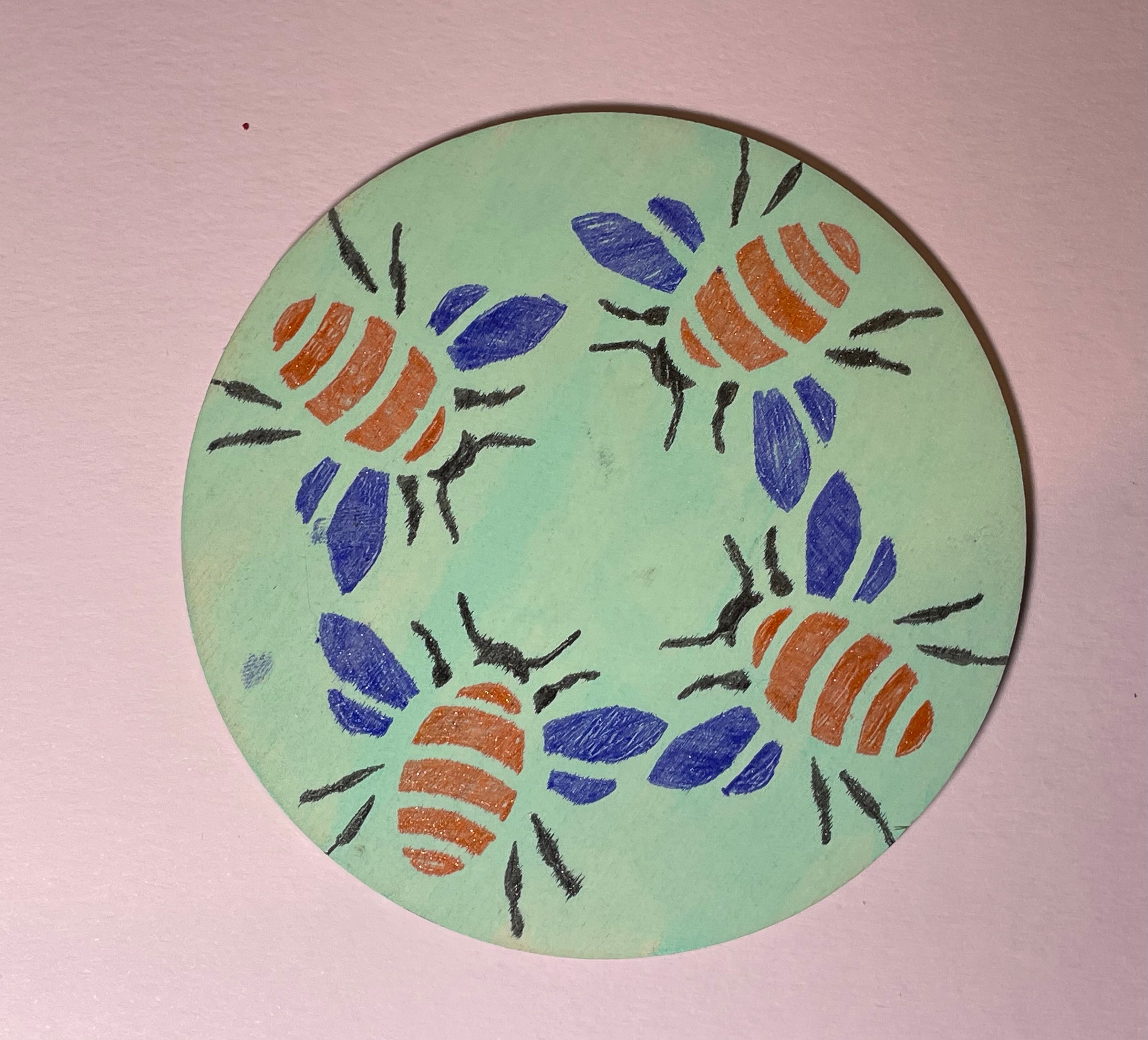 Bumblebee coasters