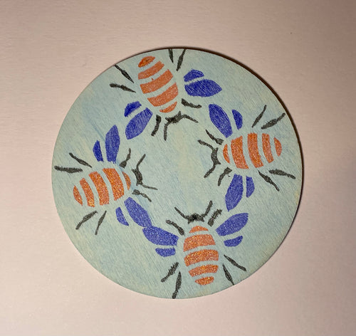 Bumblebee coasters