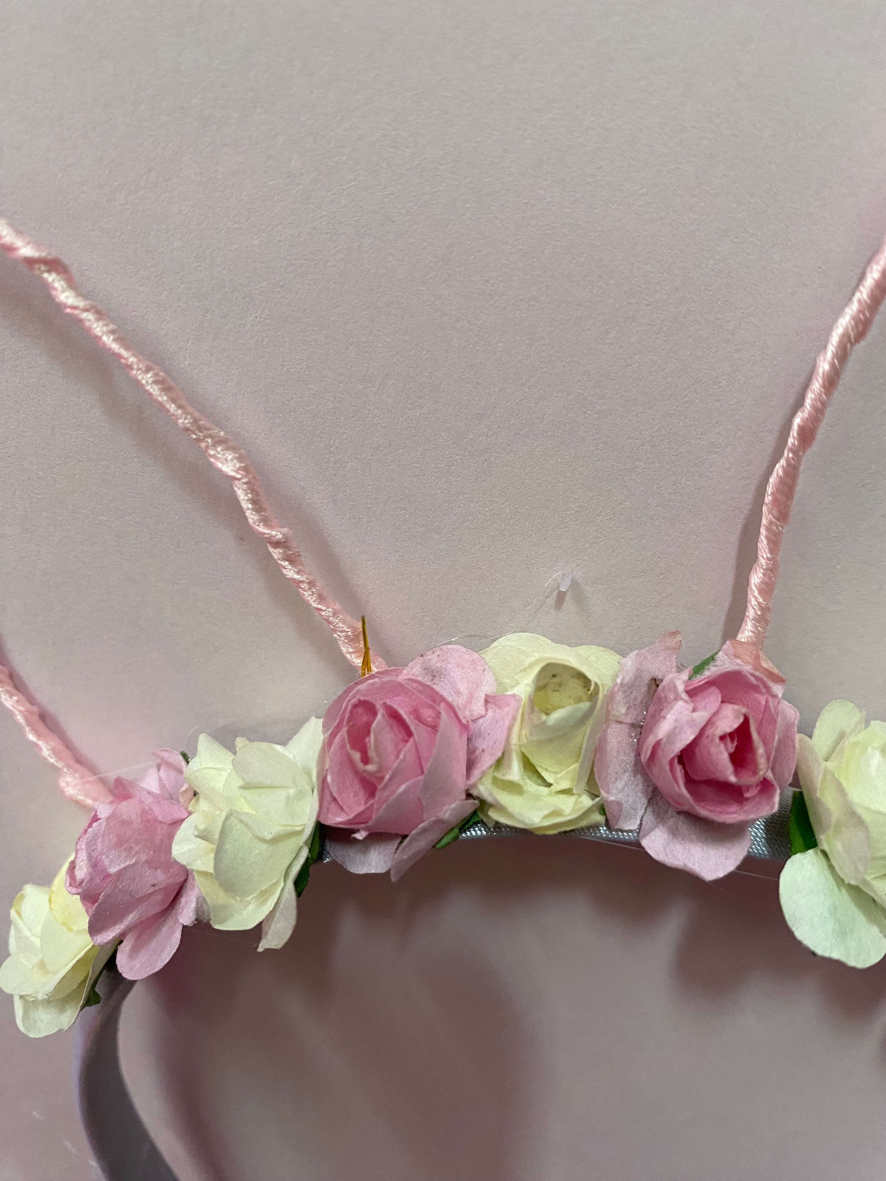 Floral Bunny Ear Headband