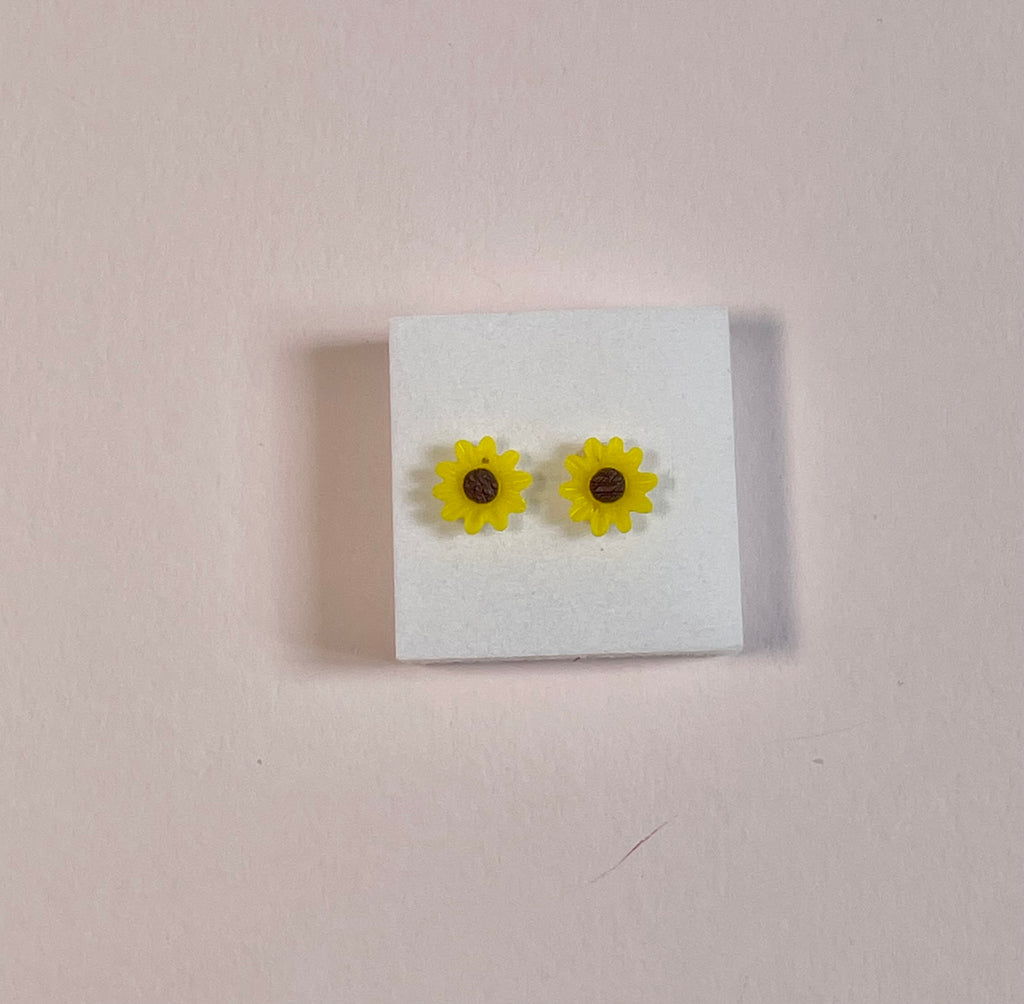 Sunflower stud earrings ( stainless steel)