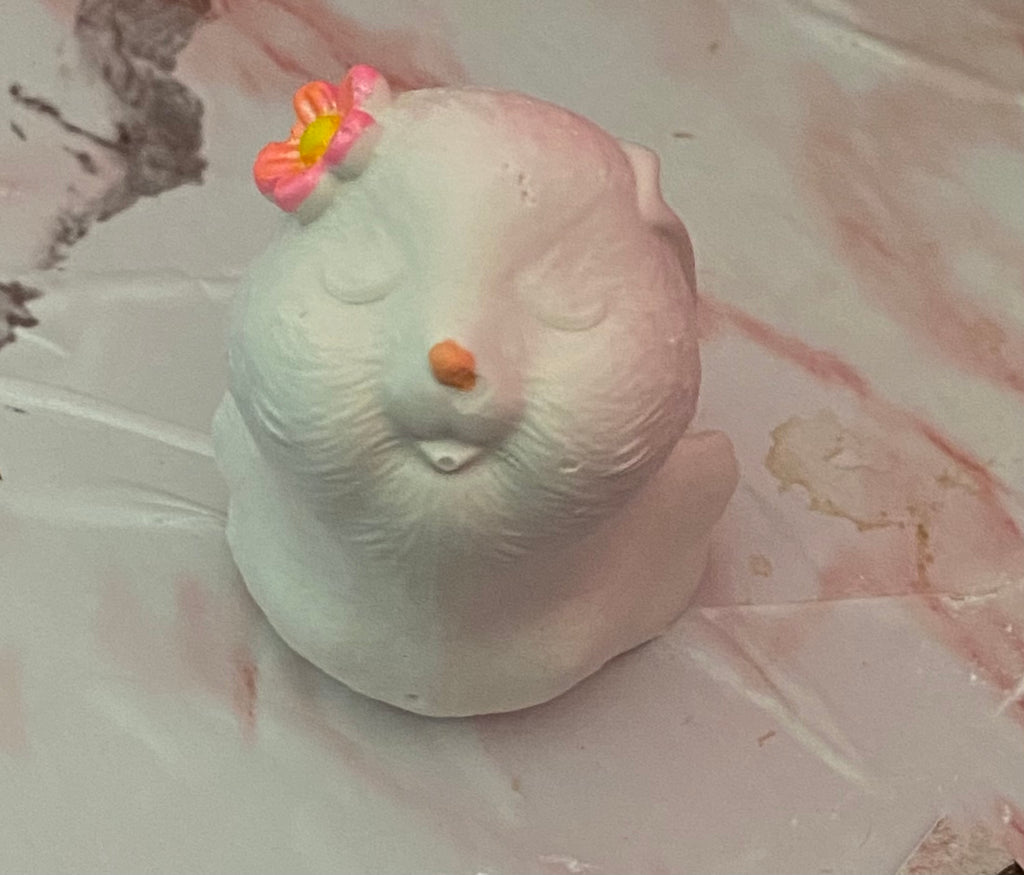Rabbit ornaments with cute flower.