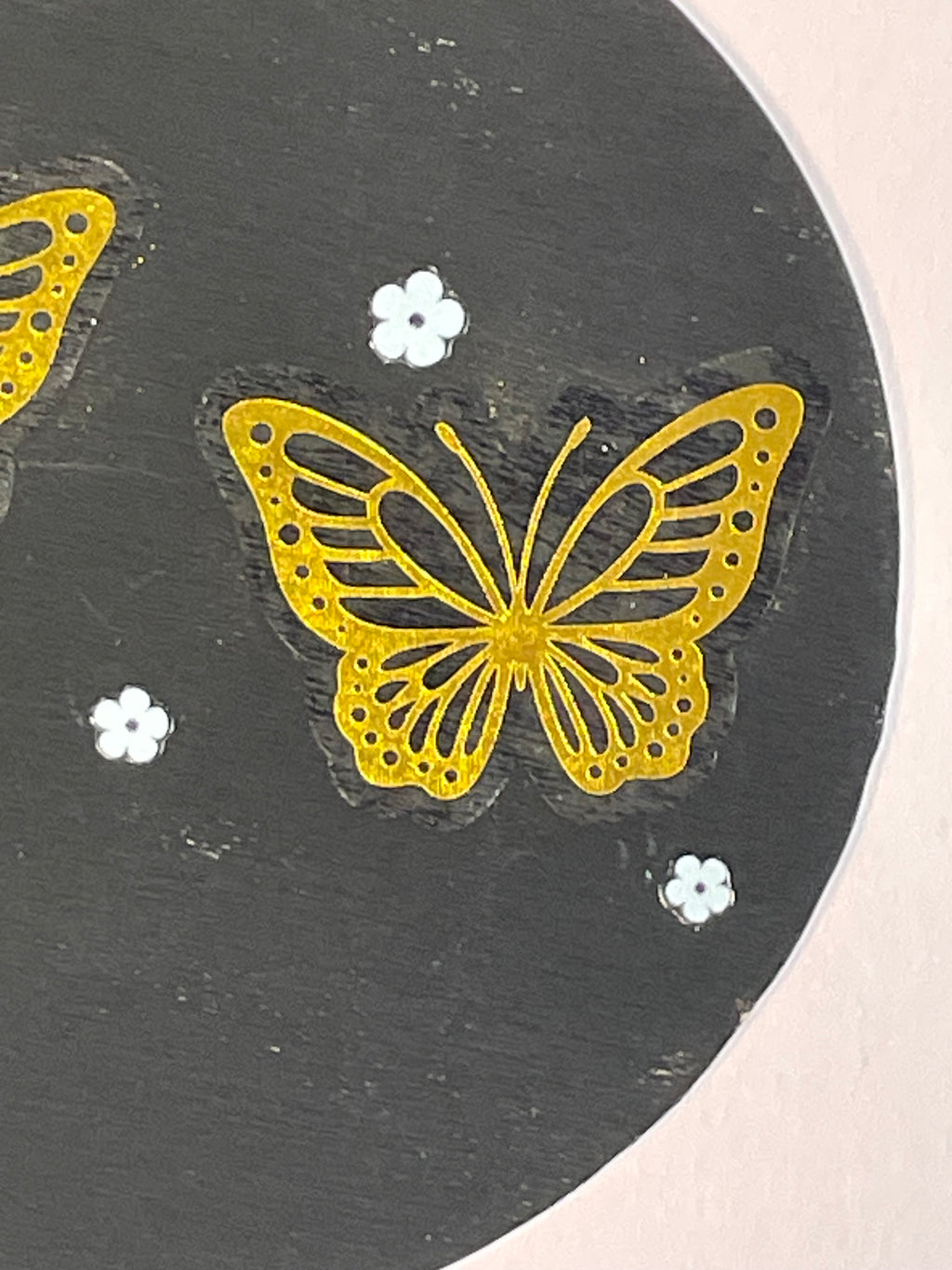Golden butterfly coaster