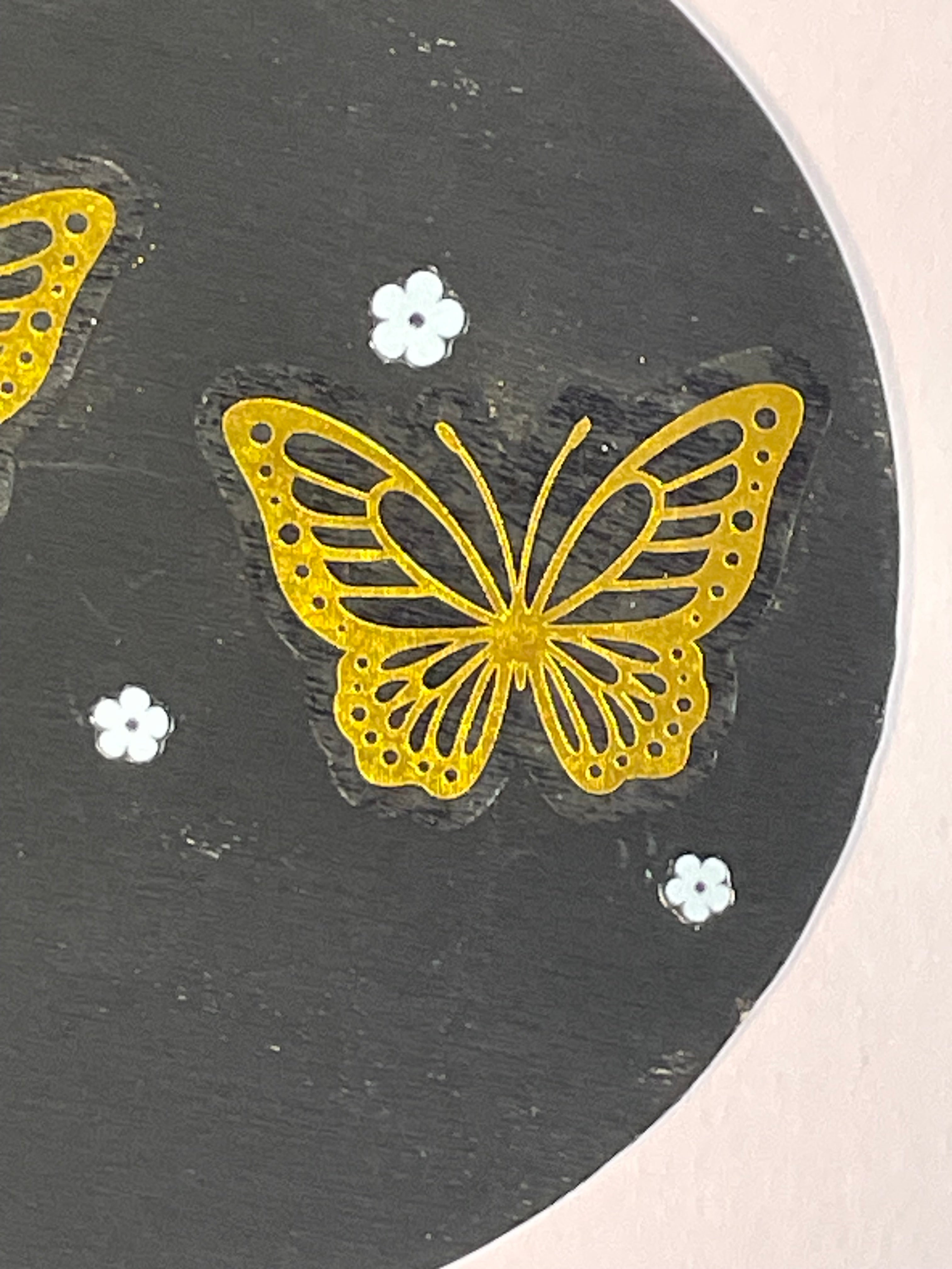 Golden butterfly coaster