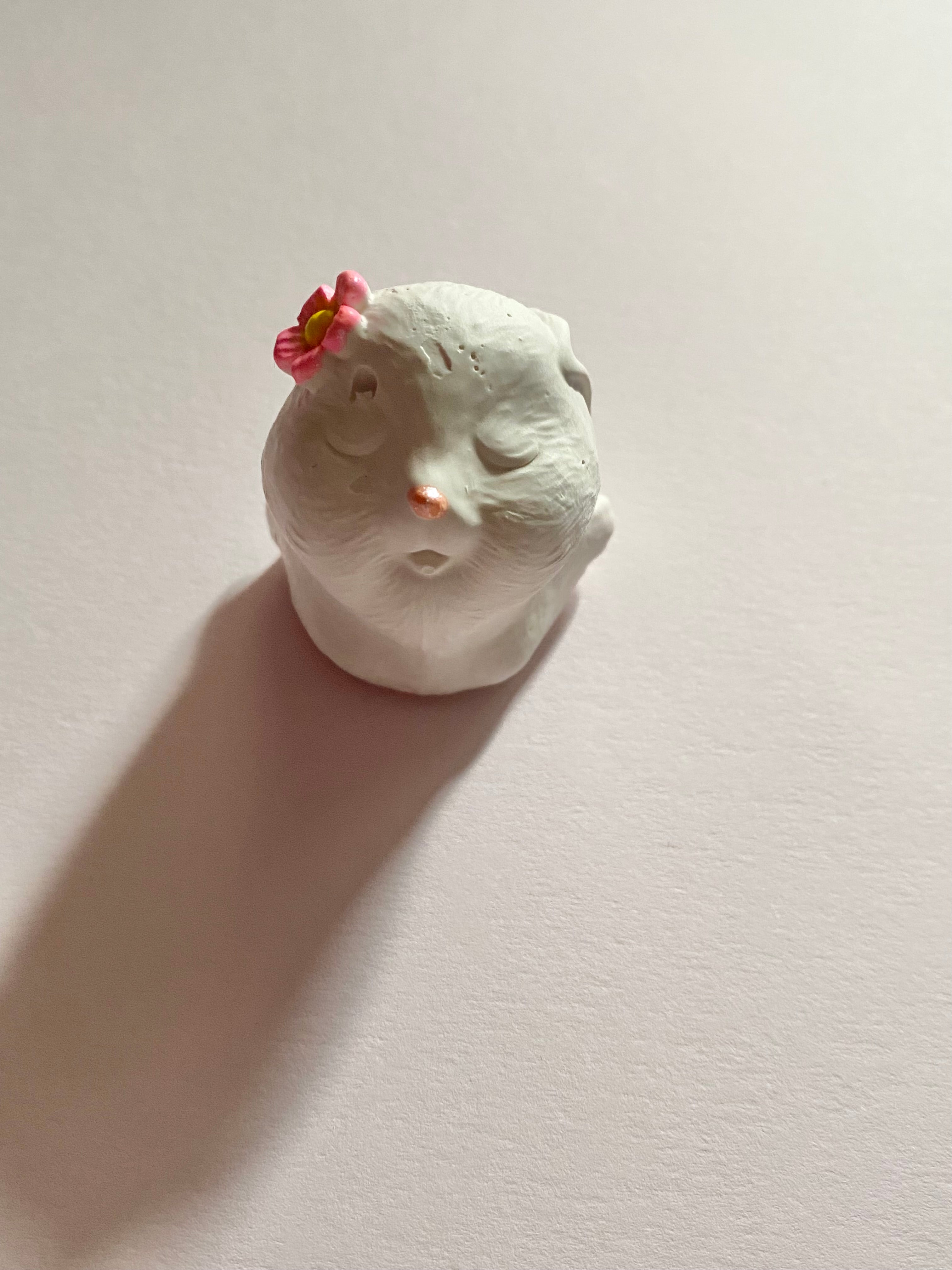 Rabbit ornaments with cute flower.