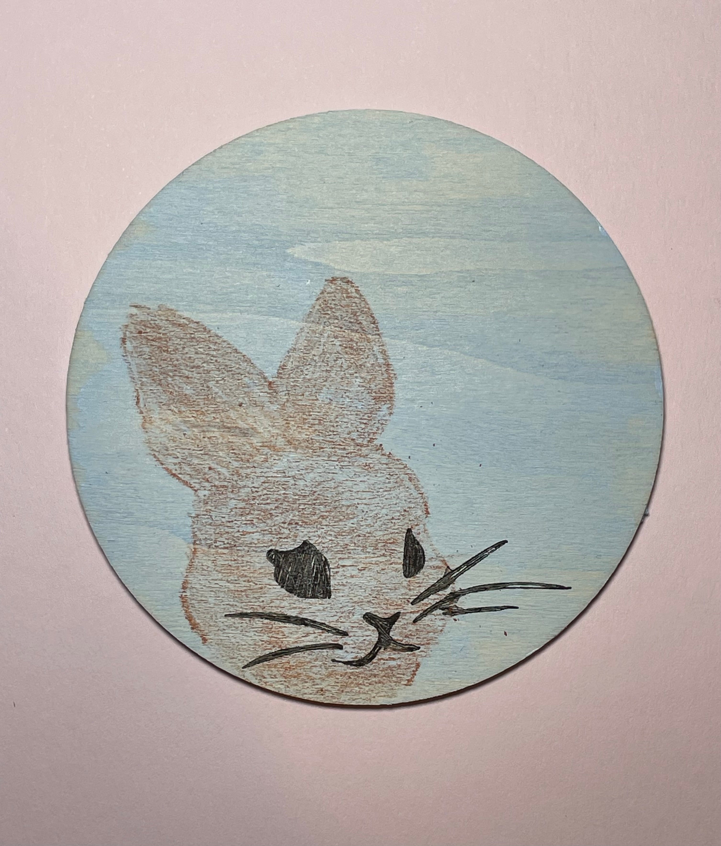 Bunny wooden coasters