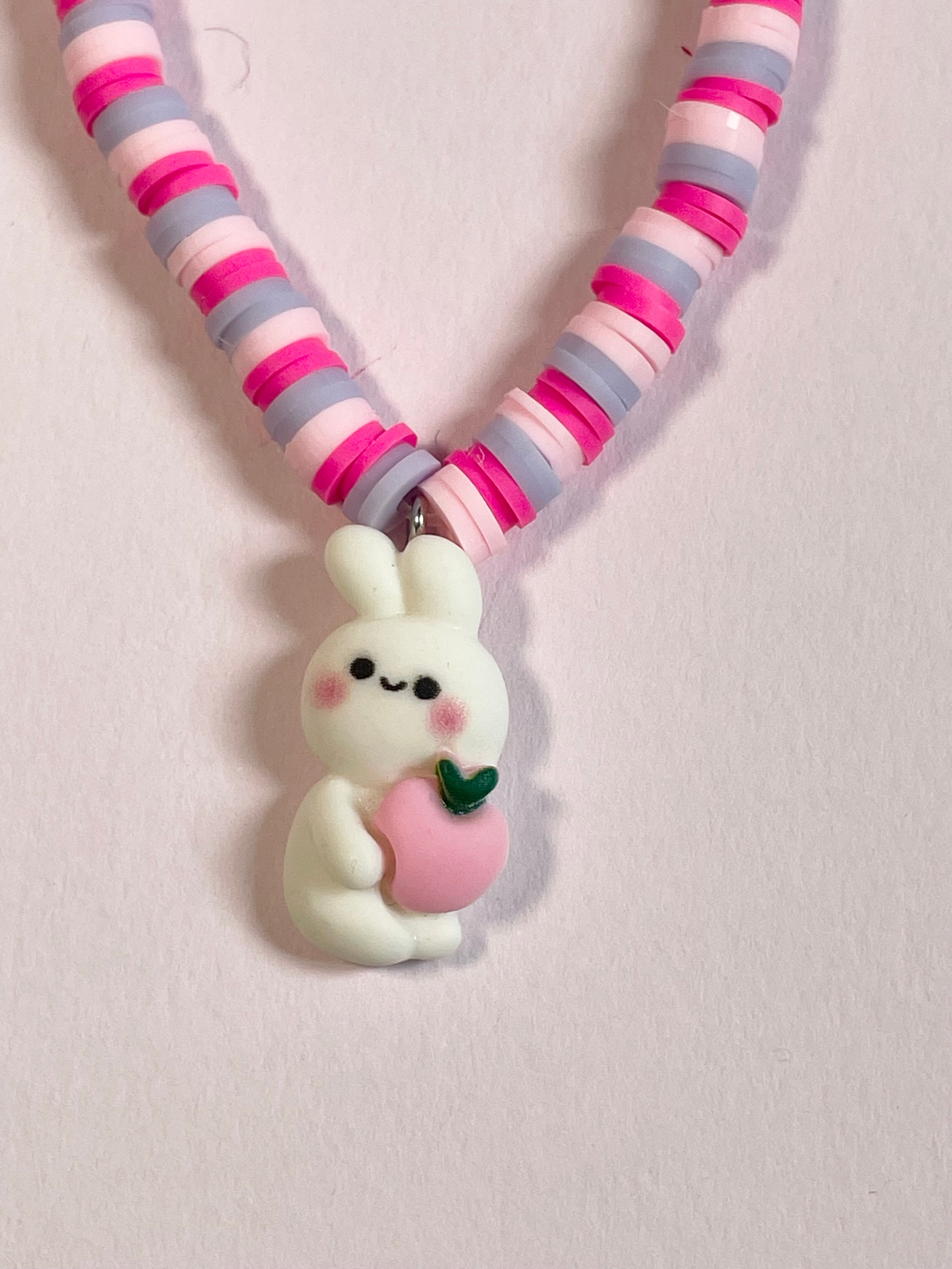 Bunny charm bracelet ( elastic)