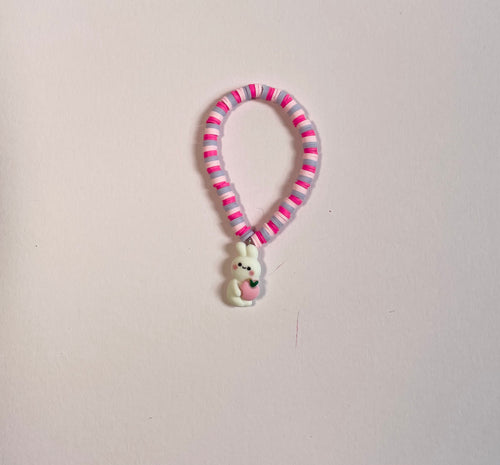 Bunny charm bracelet ( elastic)