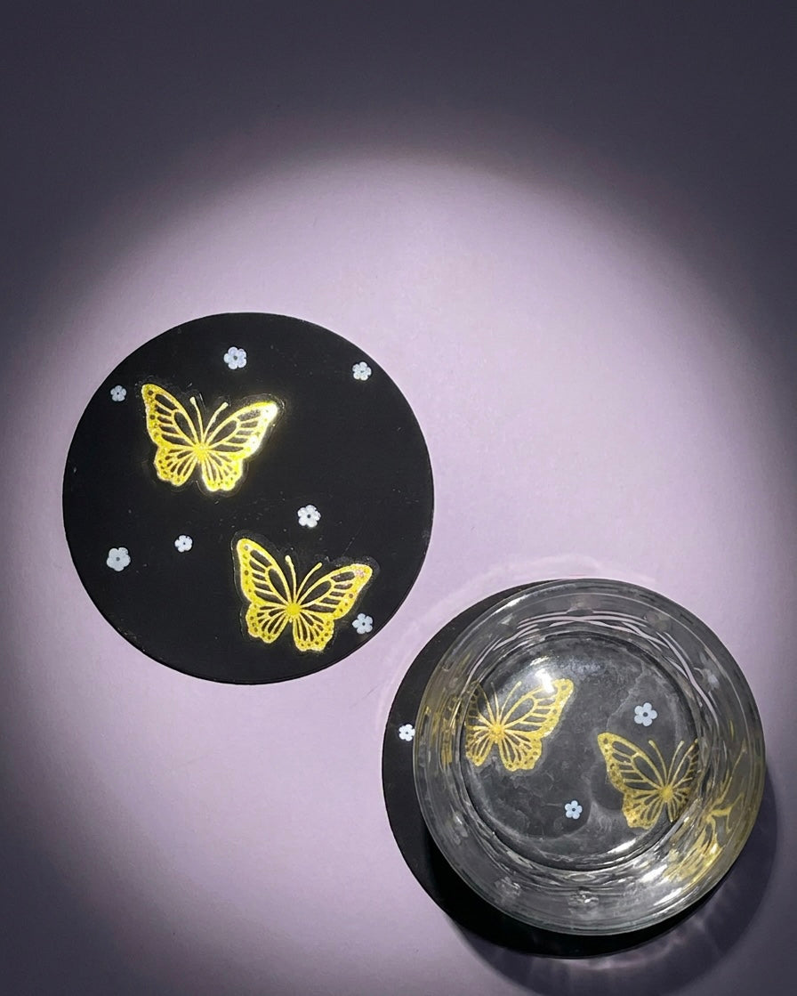 Golden butterfly coaster