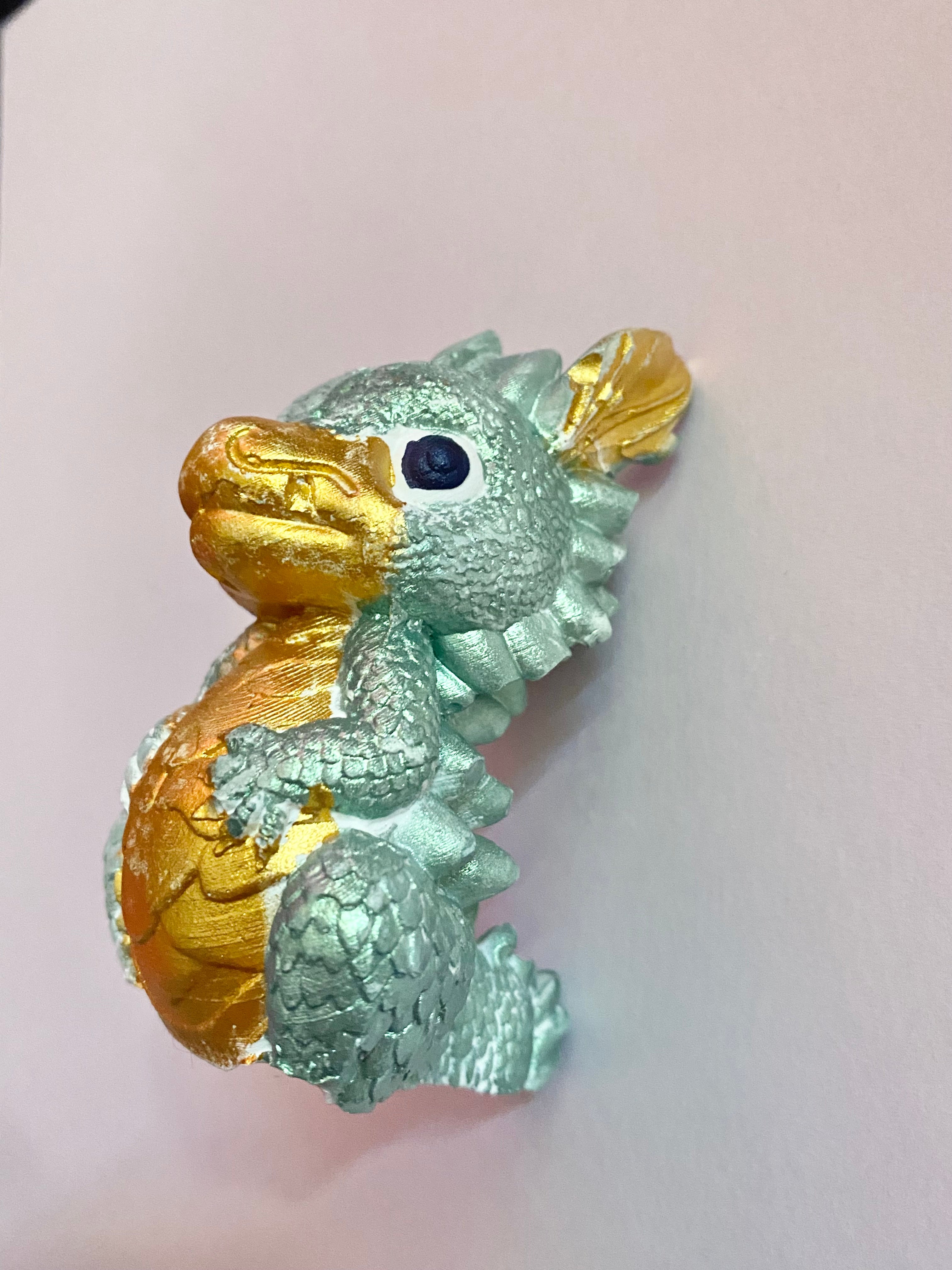 Shimmering Baby Dragon Plaster Ornament