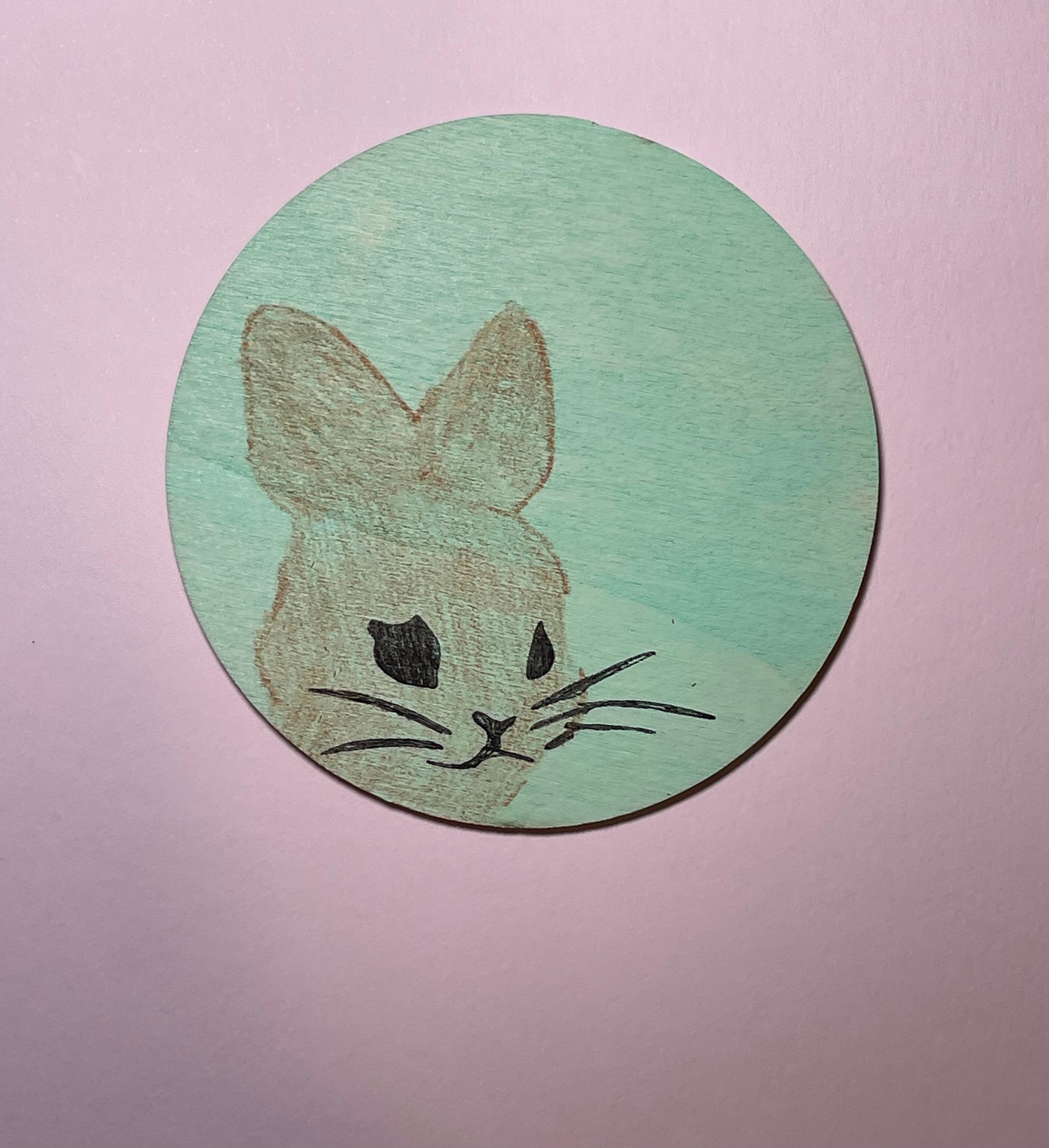Bunny wooden coasters
