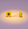 Sunflower stud earrings ( stainless steel)