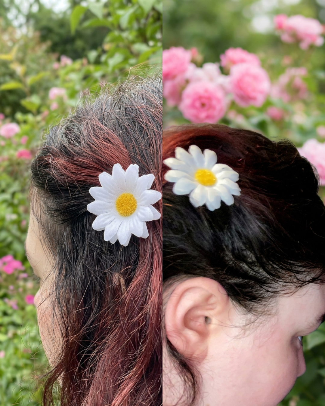 Daisy hair clips (pack of two 2)
